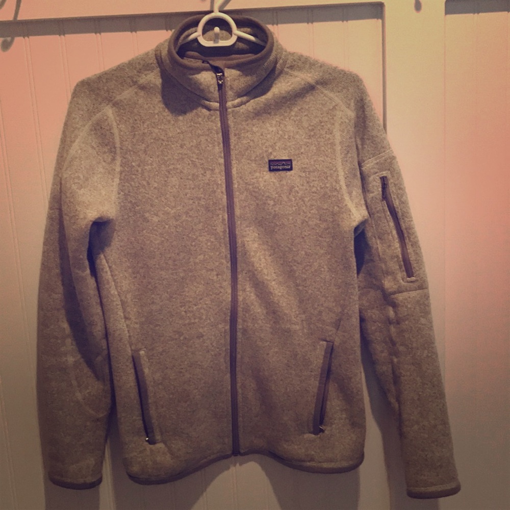 Patagonia zip up jacket.